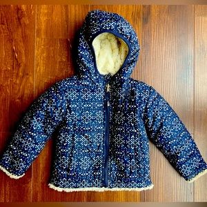 Toddler North Face reversible winter coat.